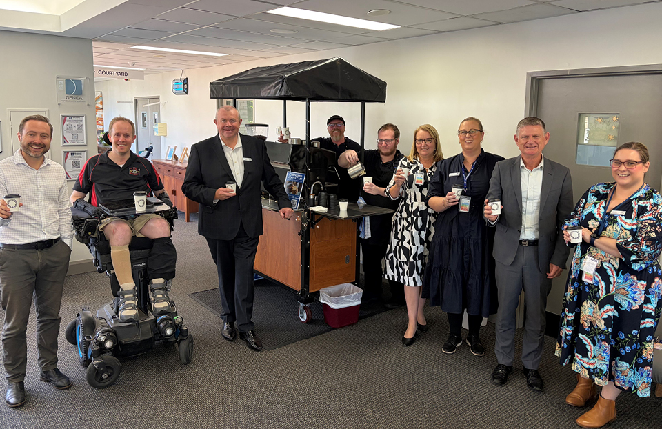 Inclusive employment coffee cart launches at Dudley Private Hospital